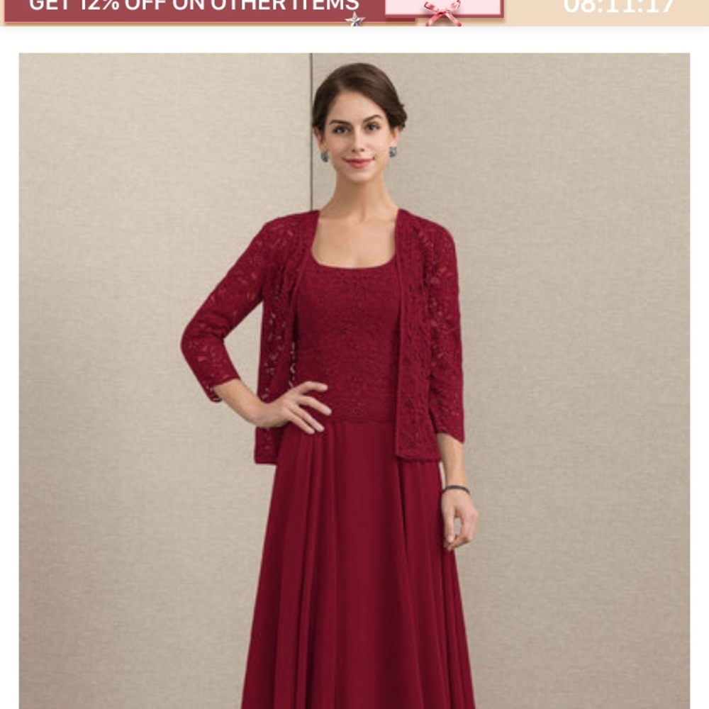 A-Line Square Neckline Floor Length Dress